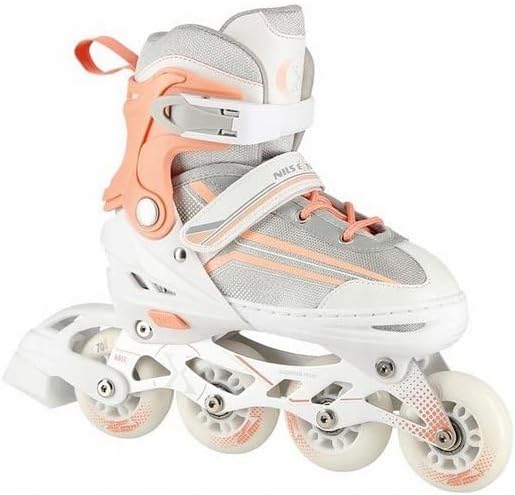 2in1 Inlineskates/Schlittschuhe Nils Extreme Lucky Weiss/Rosa ABEC7 Gr. 29-33 verstellbar