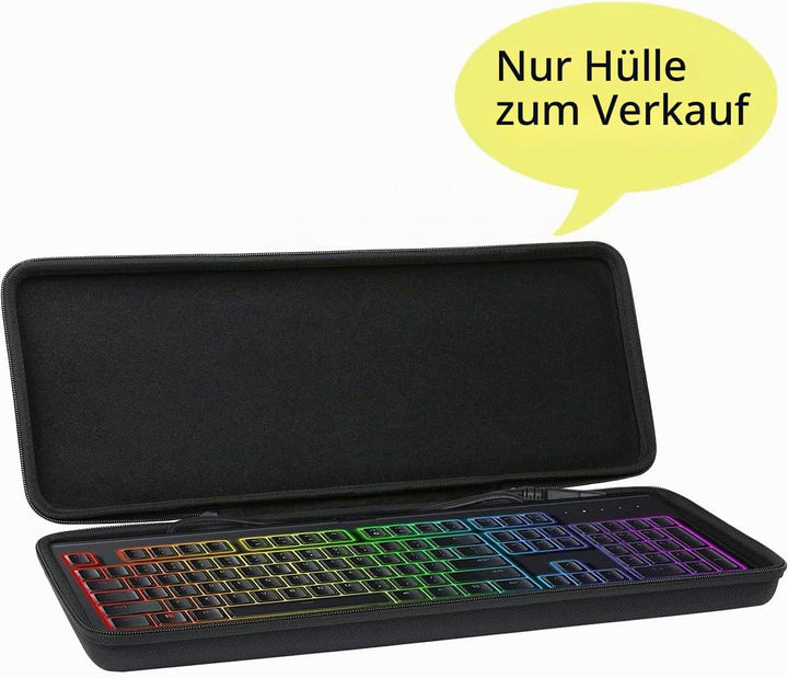 co2CREA Harte Tastatur reiseschutzhülle Etui Tasche für Razer cynosa V2 /Cynosa Chroma/BlackWidow V3