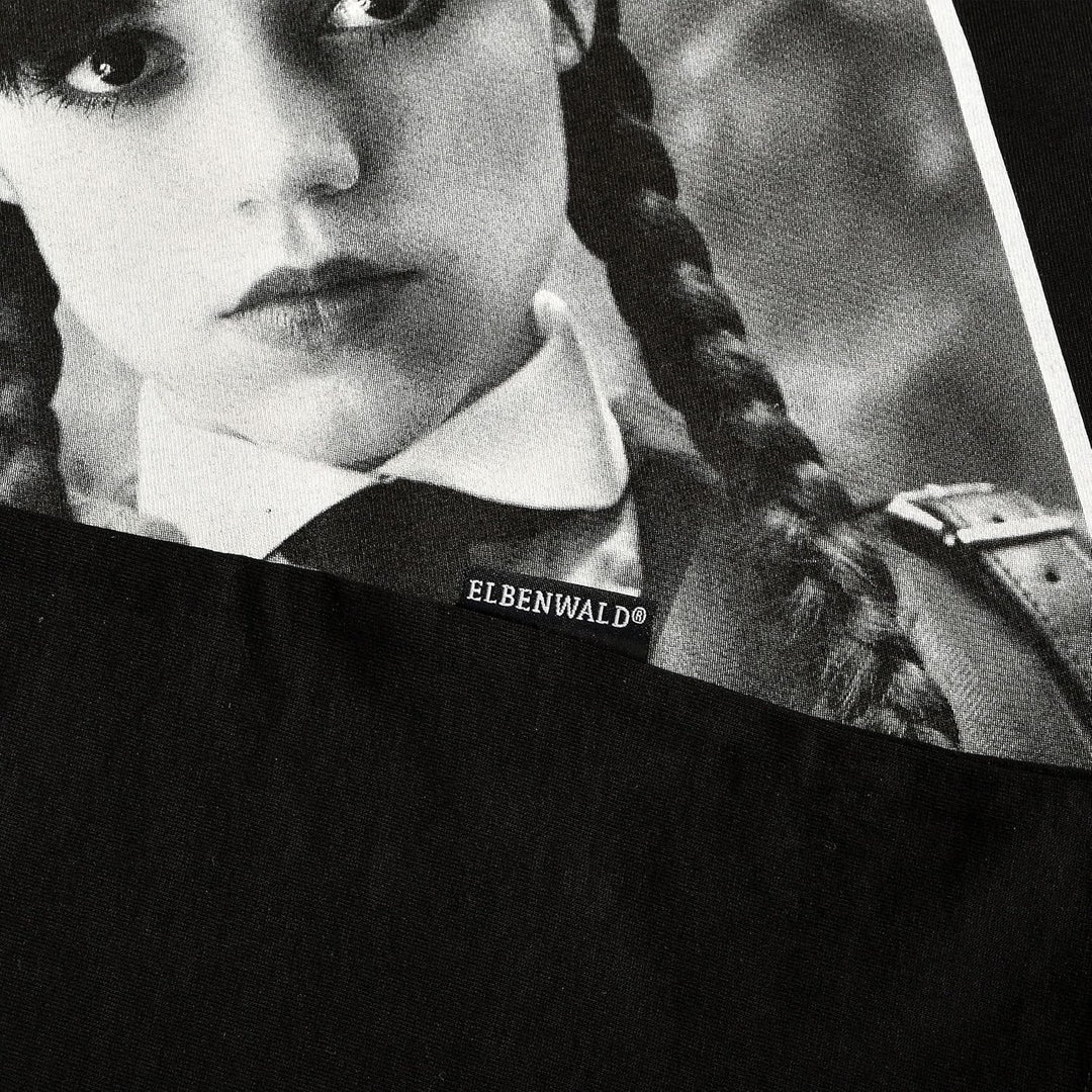 Elbenwald Wednesday T-Shirt mit verschiedenen Motiven für Herren Damen Unisex Baumwolle schwarz S Bl