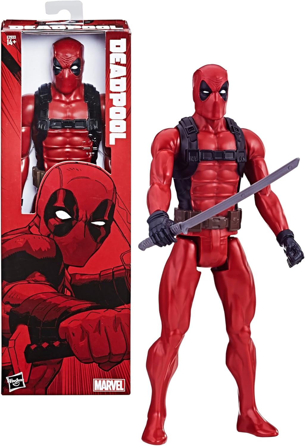 Marvel Deadpool Action-Figur mit Accessoire, Rot