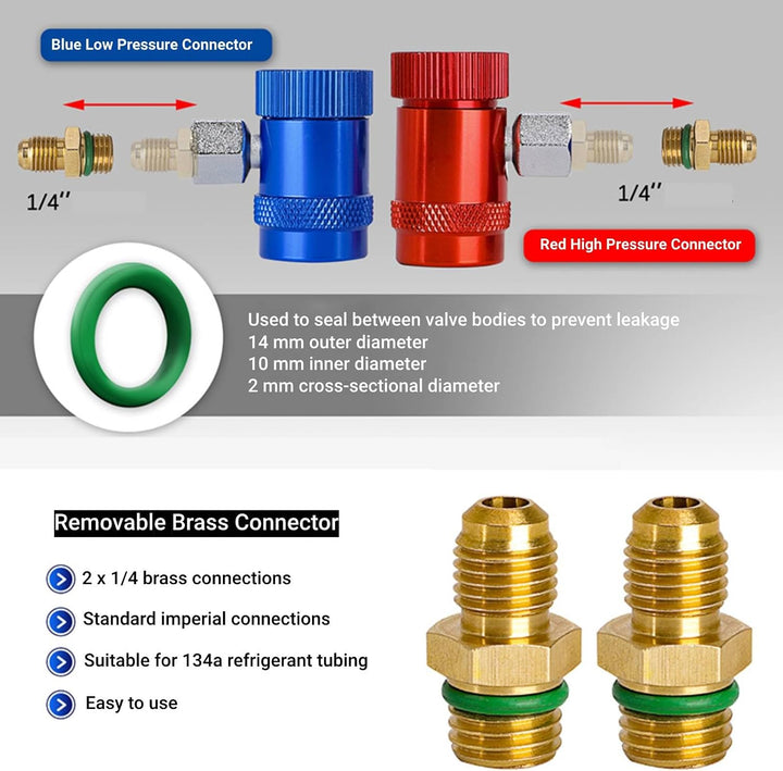 Nivvity Schnellkupplung, Professionelle Schnellkupplungen Klimaanlage Service Port Adapter Fit für R