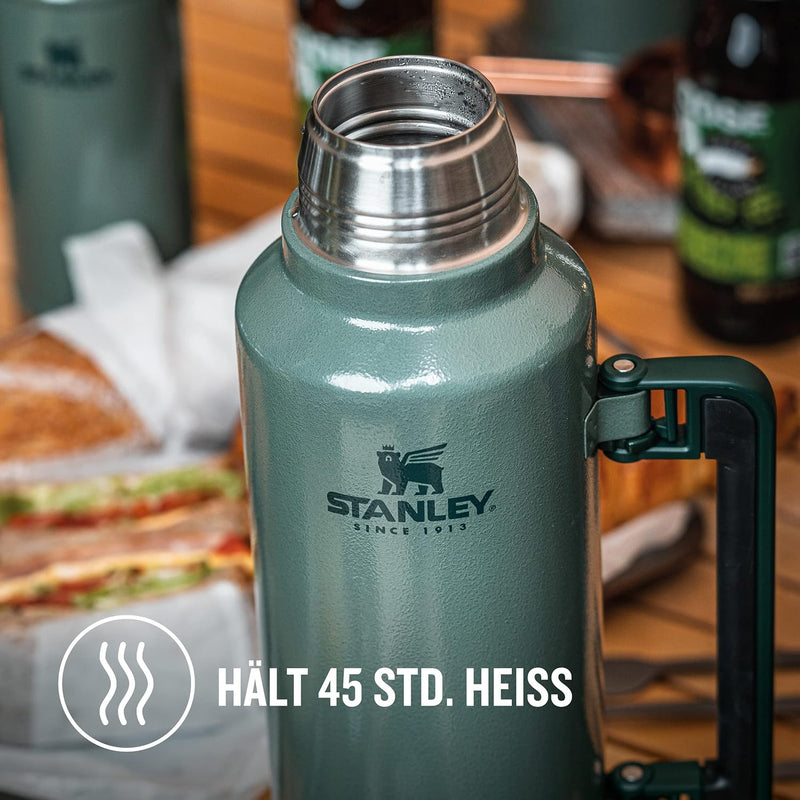 Stanley Classic Legendary Thermoskanne - Thermos Hält 15-48 Stunden Heiss oder Kalt - Edelstahl Ther