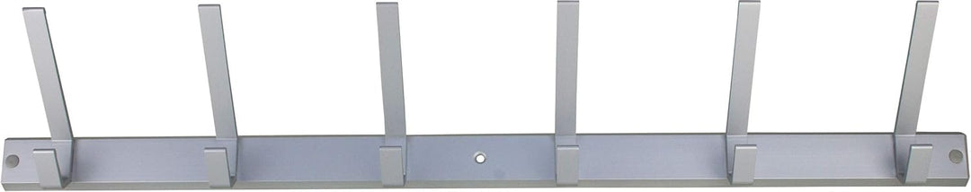 Hochwertige Garderobenleiste Hakenleiste Kleiderhaken Aluminium mit 6 Haken 690 x 40 mm = 3433