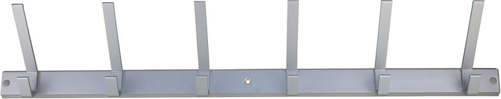 Hochwertige Garderobenleiste Hakenleiste Kleiderhaken Aluminium mit 6 Haken 690 x 40 mm = 3433
