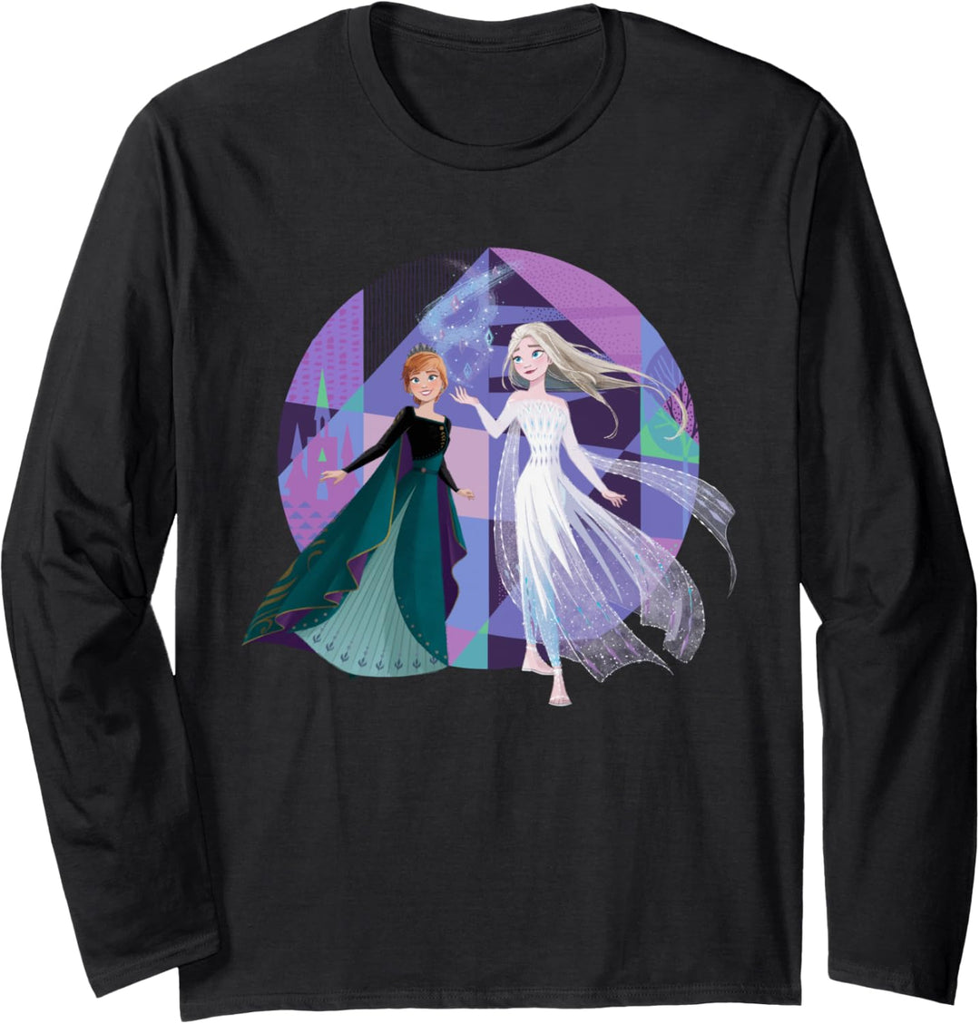 Disney Frozen 2 Queen Anna and Snow Queen Elsa Langarmshirt