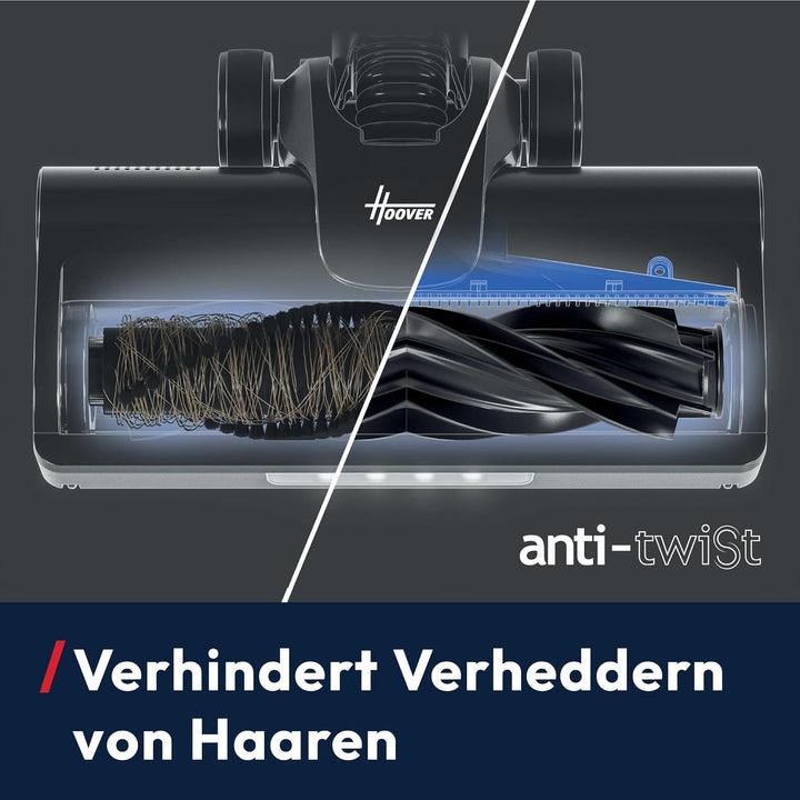 Hoover HF1 Plus Akku Staubsauger mit Anti-Haarverwicklung, Parkfunktion, Staubsauger kabellos mit XL