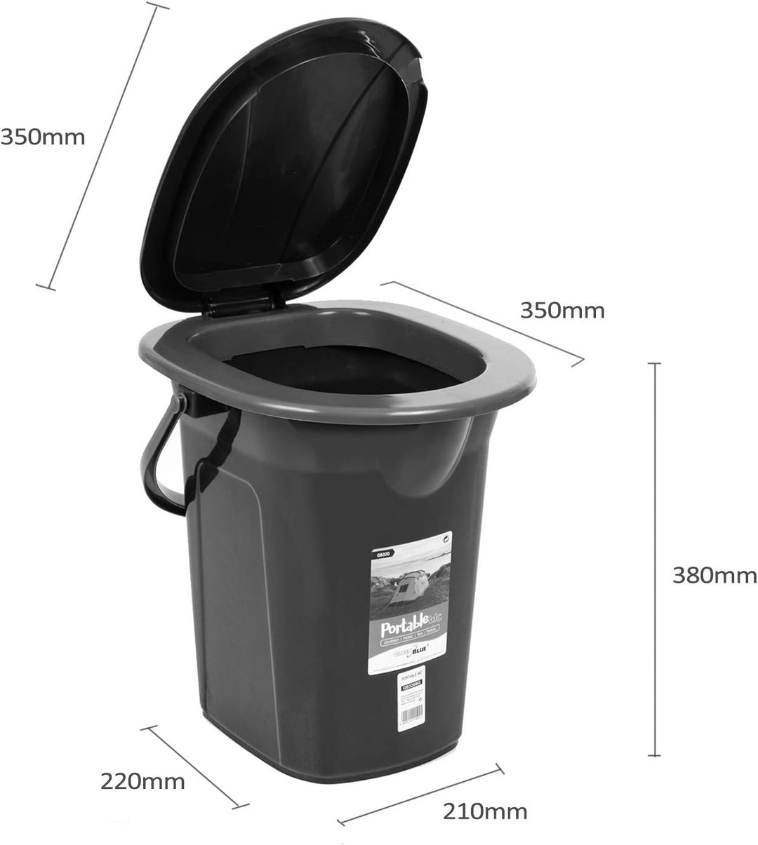 Green Blue GB320 Mobile Campingtoilette 19L | Tragbare Reisetoilette mit max. Tragkraft bis 130kg |