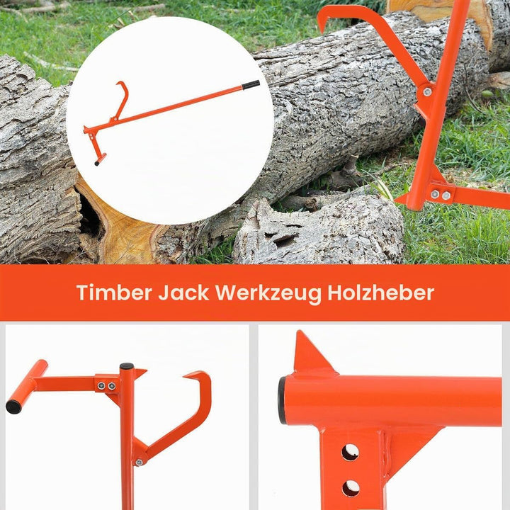 ECUTEE Fällheber 130cm zum Baumfällen 51inch Stammheber Kantheber Holzgreifer Holzscheitheber Fällhe