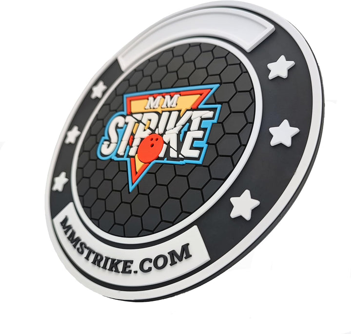 MMSTRIKE 2x Bowling Shammy Leather Replaceable Pads + Black&White GripFlex Rubber Base Disc-Hook & L