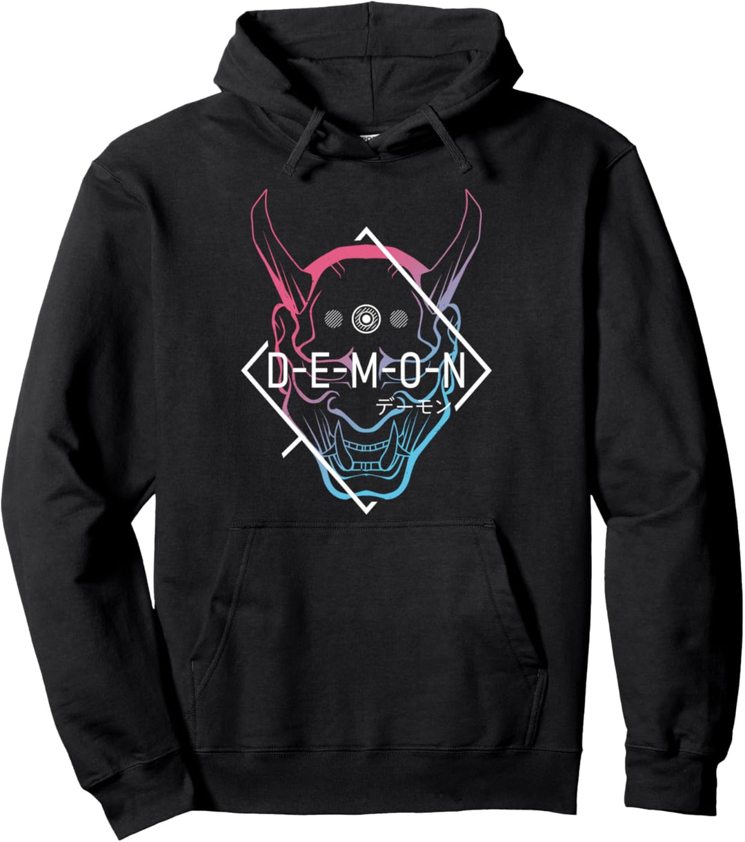 Japanische Oni Maske Dämon Oger - Aesthetic Japan Samurai Pullover Hoodie