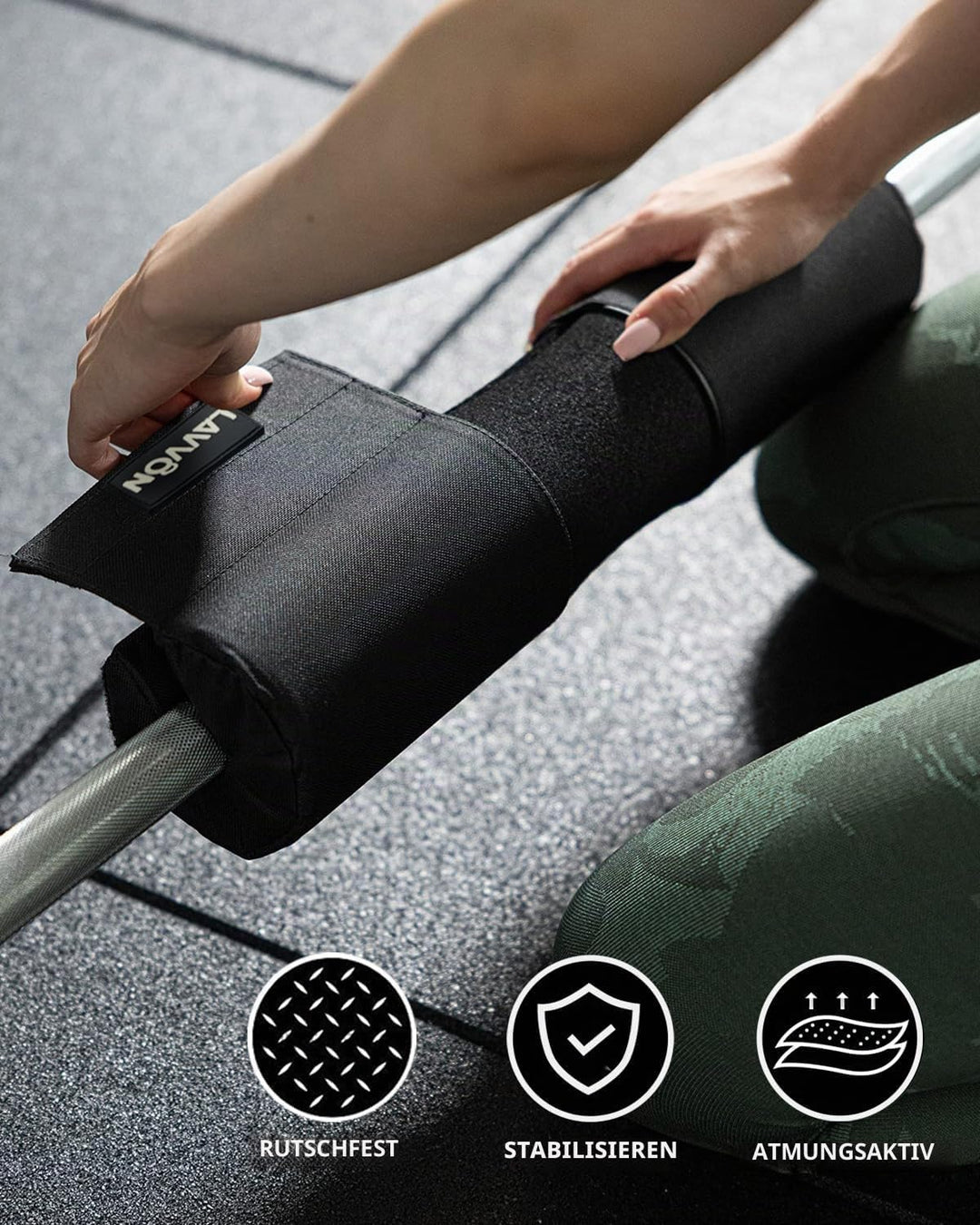 Langhantel Polster Nylon Padding AntiSlip- Hip Thrust Pad Polster für Langhantelstange - Hantel Nack