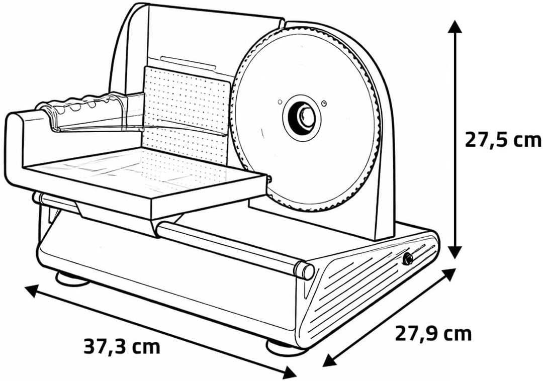 LACOR Home Elektrische Fleischschneidemaschine, Silber