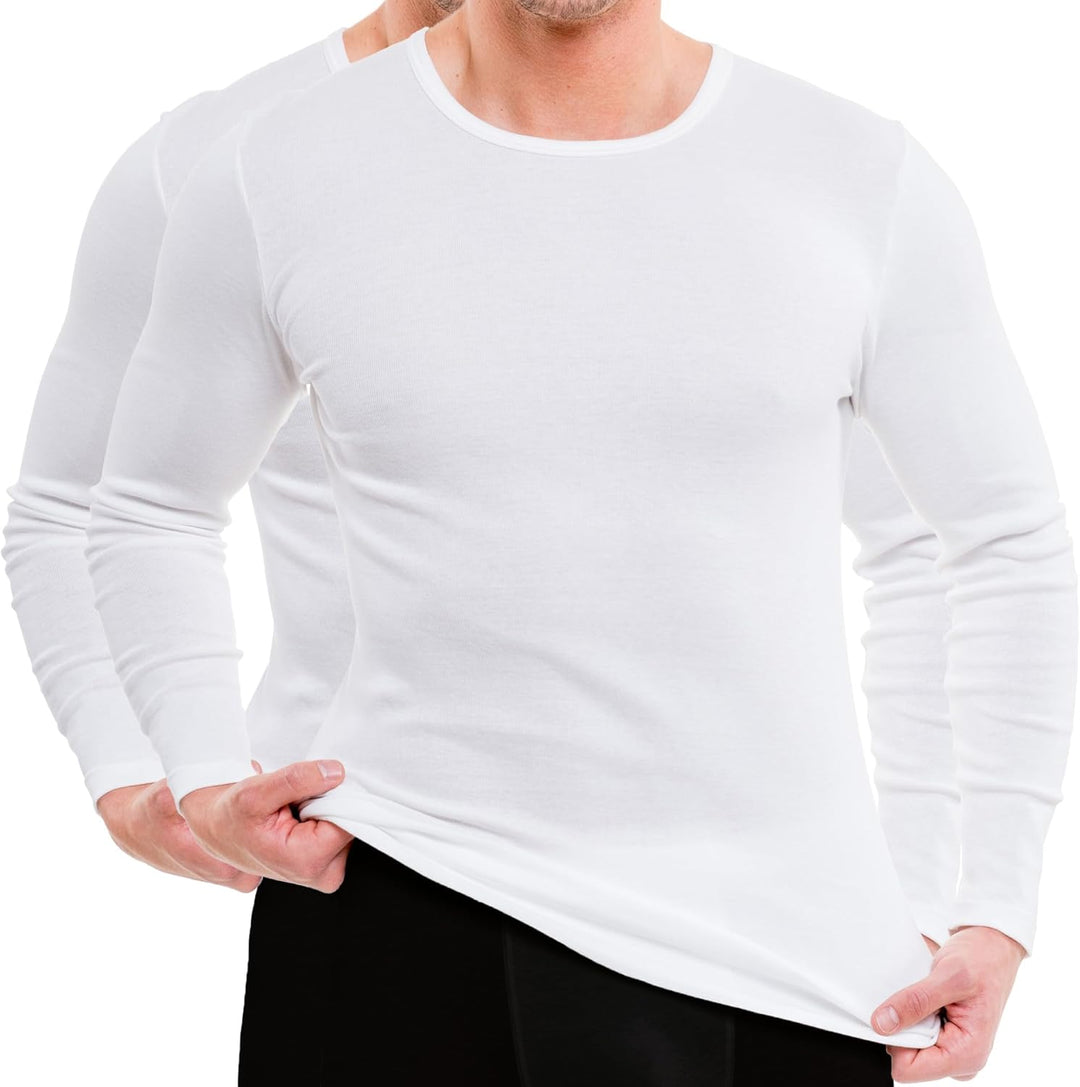 HERMKO 63640 2er Pack Funktionsshirt, Langarm, Sportunterhemd für Herren - Funktionsunterwäsche XXL