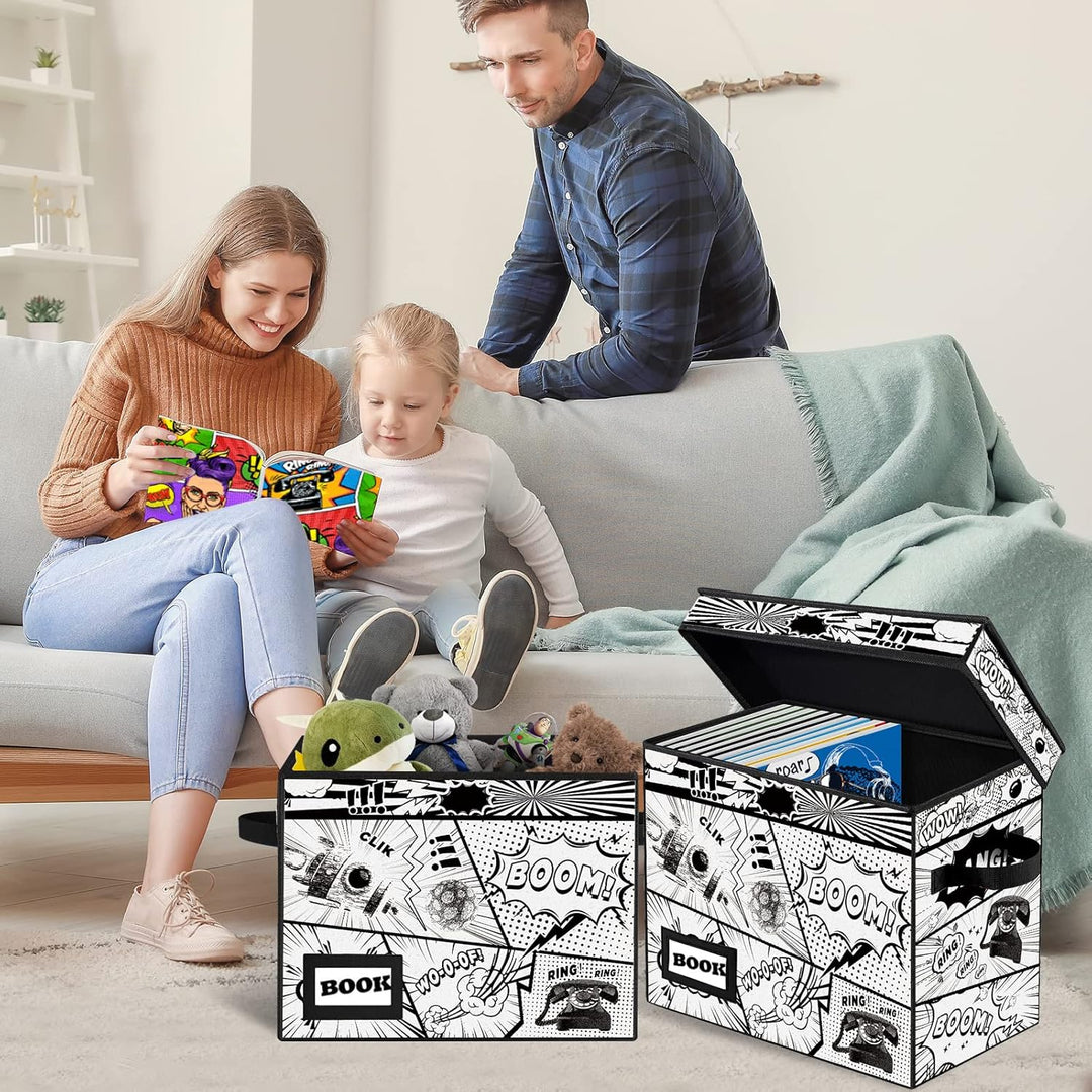 YNSZAS Collection Comicbuch-Aufbewahrungsboxen, Schutz-Organizer, 40,1 x 19,8 x 30 cm, zusammenklapp