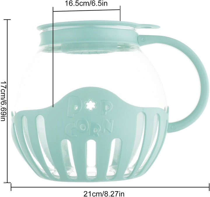 Mikrowellen-Popcorn-Maker | 2,25 Quart Popcorn Kanne Mikrowelle | Popcornmaschine mit Deckel und Gri