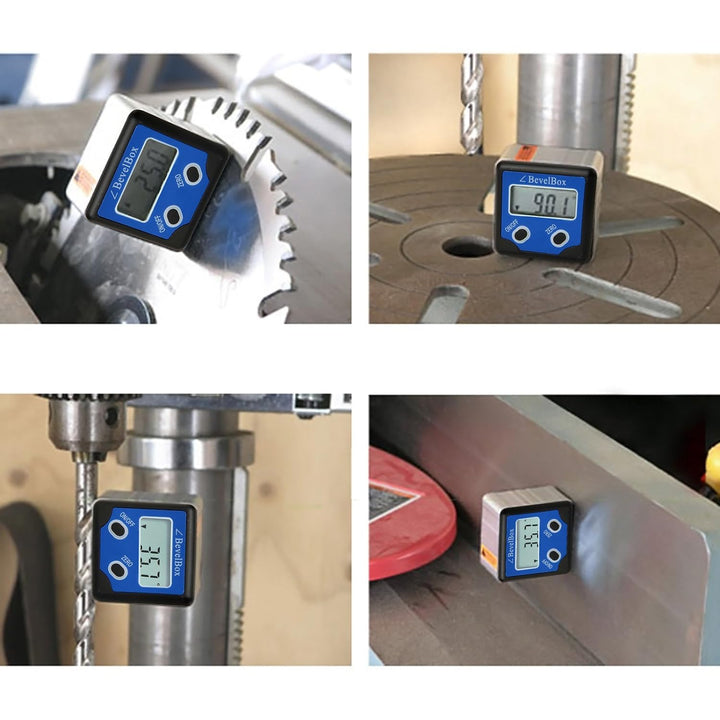 Digitaler LCD Winkelmesser, Winkelmessgerät Magnetfuss Winkelmesswerkzeug Bevel Box Inklinometer IP5