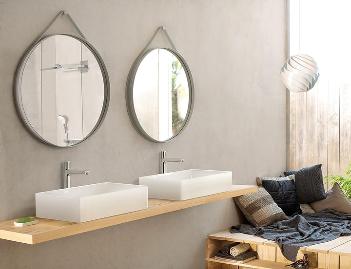 hansgrohe Wasserhahn Talis Select E (Armatur mit Auslauf Höhe 240mm und Zugstangen-Ablaufgarnitur) C