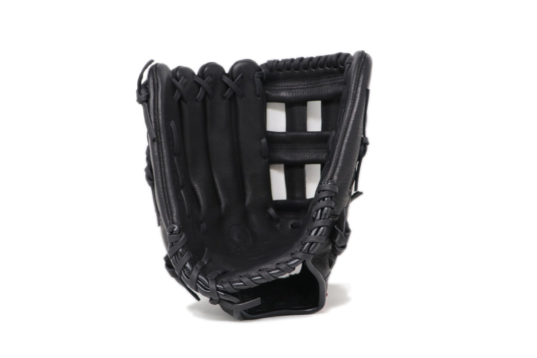 BARNETT GL-127 Baseball Handschuh, Echtleder, Wettkampf, Outfield & Softball 12,7", schwarz Rechte H