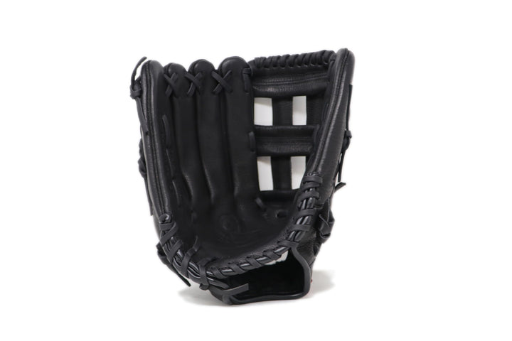 BARNETT GL-127 Baseball Handschuh, Echtleder, Wettkampf, Outfield & Softball 12,7", schwarz Rechte H