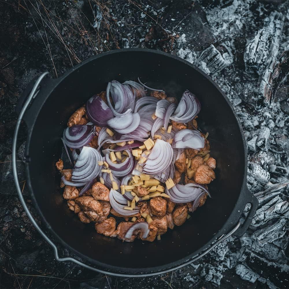 Petromax Feuertopf (Dutch Oven) Set´s (FT9, planer Boden) | Original Gusseisen | mit Deckelheber und
