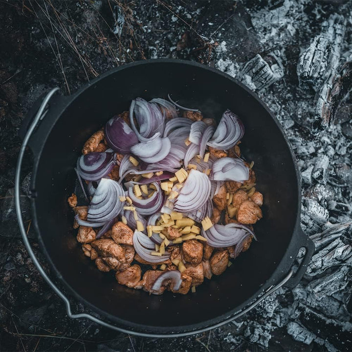 Petromax Feuertopf (Dutch Oven) Set´s (FT9, planer Boden) | Original Gusseisen | mit Deckelheber und