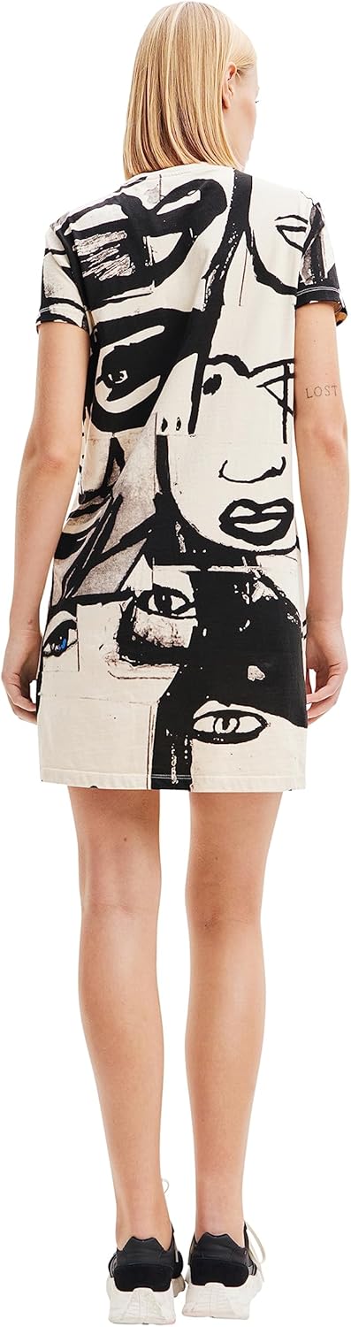 Desigual Damen Vest_Mariscal_face Dress XS Brown, XS Brown