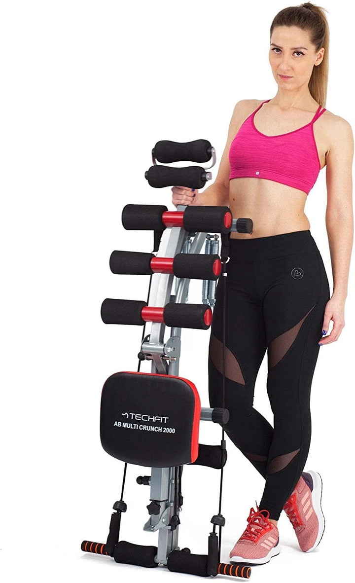 Techfit Multifunktionsbank Total Trainer - Revolutionäre Bauchmuskelbank, klappbar, ideal für Bauch,