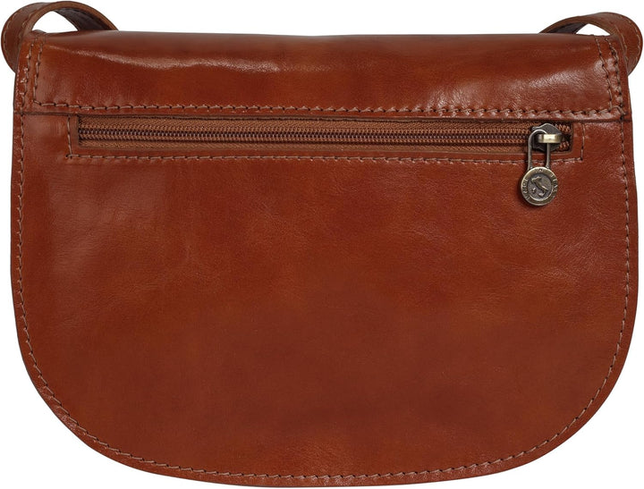 piké Umhängetasche braun echt Leder Damen - 016122