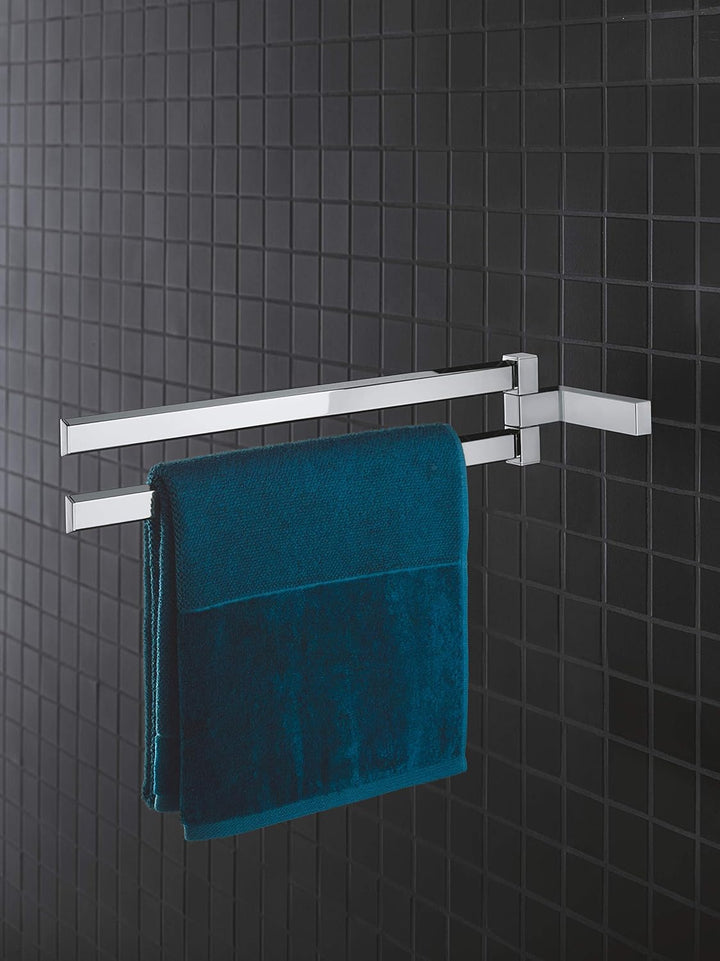 GROHE Selection Cube Bad-Accessoires (Doppel-Handtuchhalter, Material: Metall) chrom, 40768000