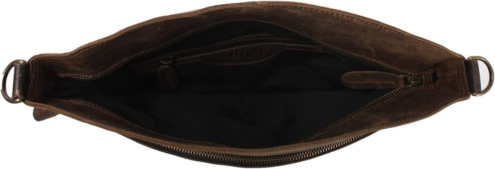 LECONI Umhängetasche für Damen Schultertasche Freizeittasche Damentasche Frauen Ledertasche Handtasc