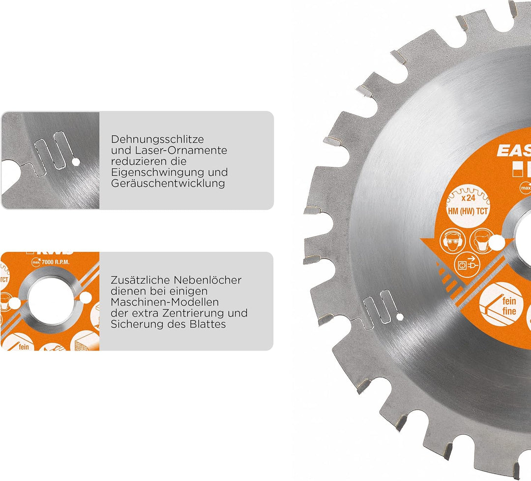 kwb Kreissägeblatt 300 x 30 mm, Made in Germany, Nagelfest, für Holz mit Metallresten, Universal Säg