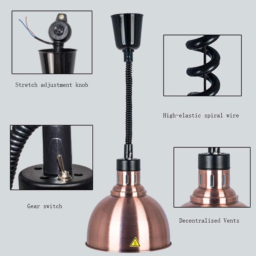 Speisenwärmer Lampe, Lebensmittel WäRmelampe, Platten-wärmerlampe Einziehbare Hängende Wärme Lampe S