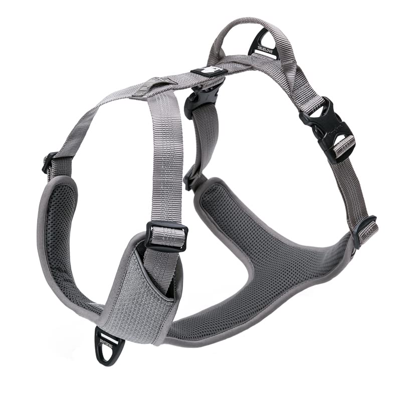 TRUE LOVE Hundegeschirr Outdoor Adventure II, reflektierende Weste mit 2 Leinenbefestigungen, passen