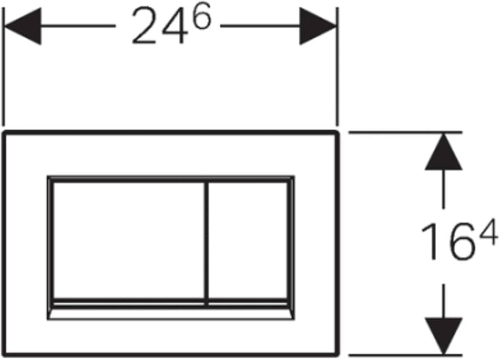 Geberit Betätigungsplatte Revisionsplatte Sigma 30 in matt-chrom, 115883KN1, 1 Sigma 30 - Matt
