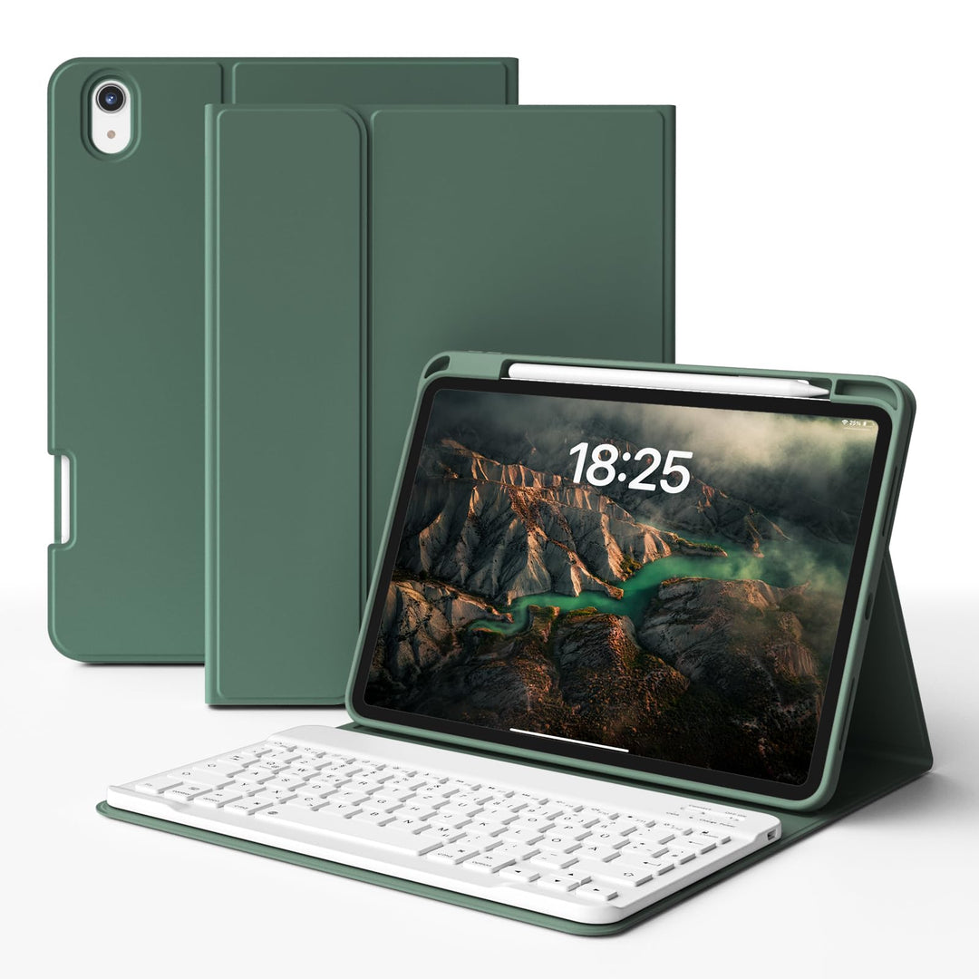 Hülle mit Tastatur für iPad (A16) 11 Zoll 2025/10. Generation 10.9 Zoll 2022, Deutsch QWERTZ Layout