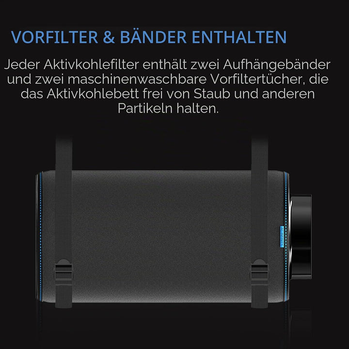 AC Infinity Aktivkohlefilter 300mm mit mit hochwertiger australischer Virgin-Kohle, für Inline-Rohrv