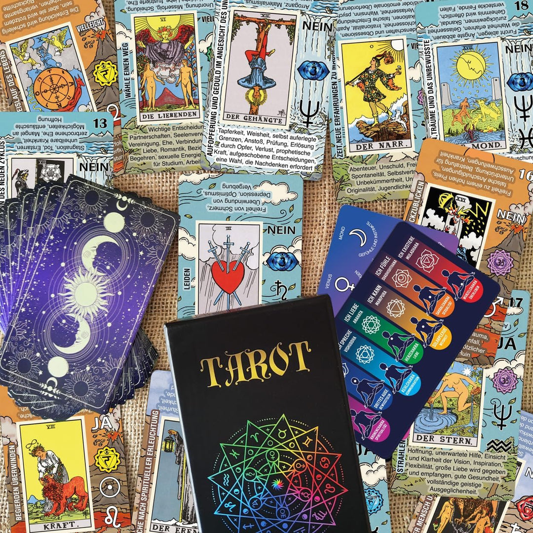 TAROTIKA Tarotkarten Legen Lernen, Tarot-Karten für Anfänger, Kein Handbuch Erforderlich, Einfaches
