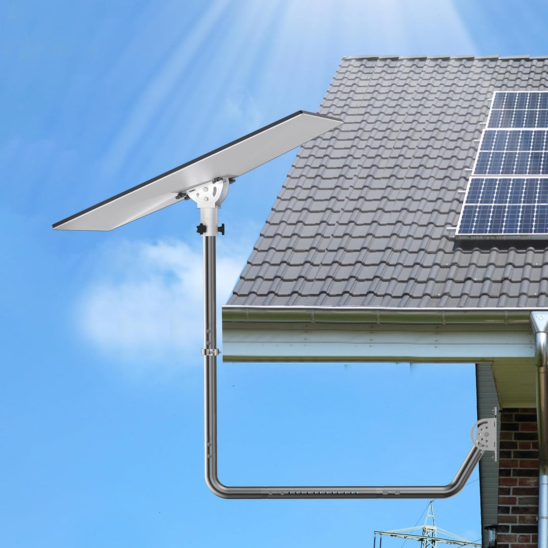 Langer Wand-Antennenhalter - Langer Dachrinnenstab mit 90° Winkel, Verlängerungsrohr, Verbindungsada