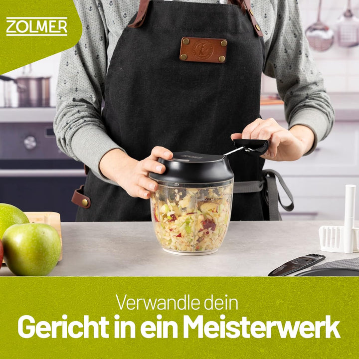 ZOLMER® Zwiebelschneider - Manueller Zerkleinerer mit Seilzug als Gemüseschneider - Multizerkleinere