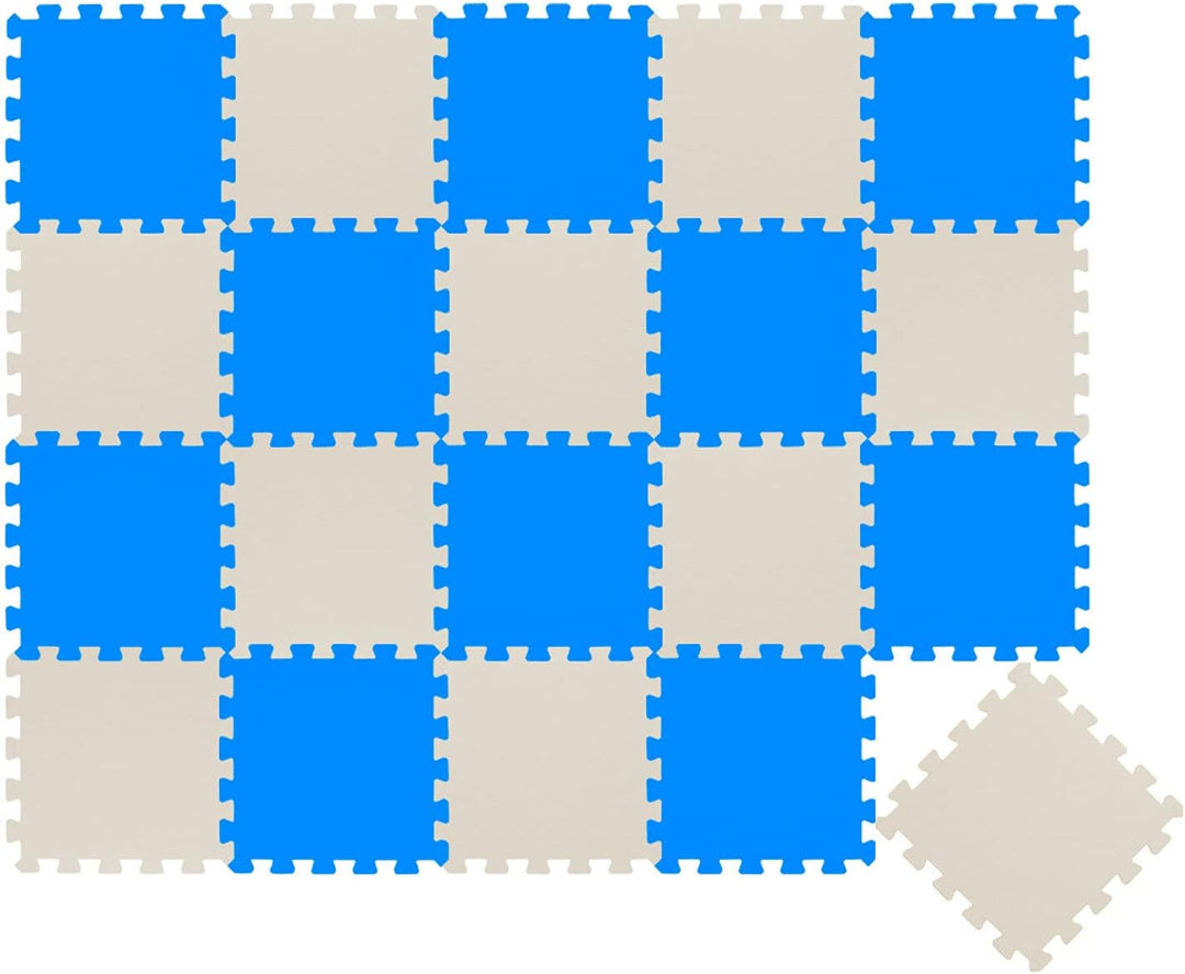 LittleTom 18 Teile Spielmatte Baby Puzzlematte ab Null - 30x30 Krabbelmatte Baby - Spielmatte Kinder