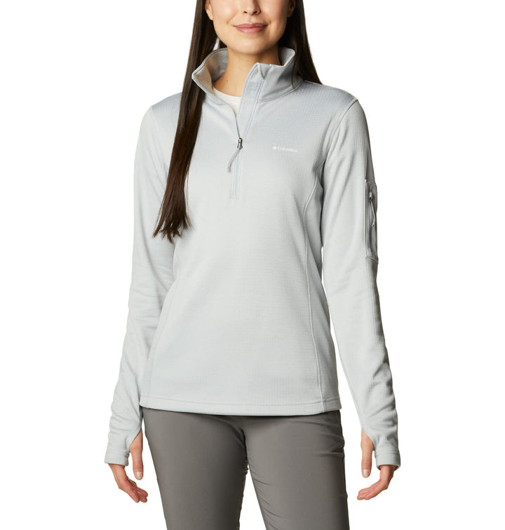 Columbia Damen Park View Half-Zip Grid Fleecejacke mit halbem Reissverschluss Cirrus Grey, Heather L