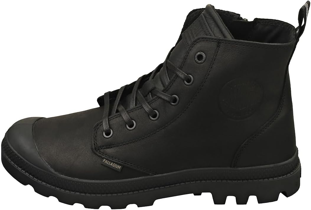 Palladium Unisex Pampa Zip Leather Sneaker Boots 44.5 EU Schwarz, 44.5 EU Schwarz