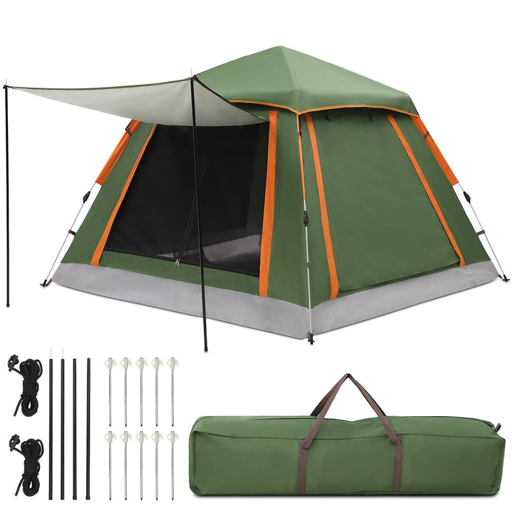HAUSPROFI Camping Zelt 2-3 Personen Pop Up Zelt Automatisches Wurfzelt, Wasserdicht Winddicht mit Vo
