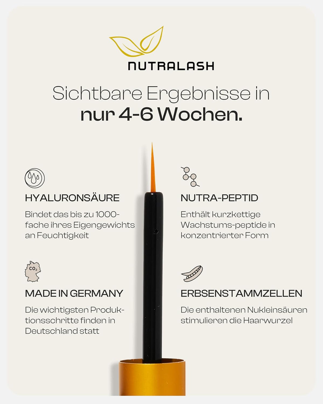 Nutralash Eyelash Formula ADVANCED – Wimpernserum für lange Wimpern in nur 4-6 Wochen I Lash Serum I