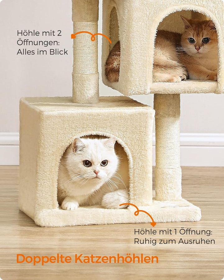 Feandrea Kratzbaum klein, 67 cm Katzenbaum, Katzenhaus für Kätzchen bis zu 3 kg, grosse Plattform, S