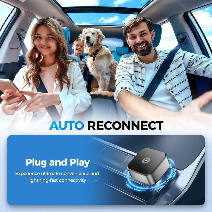 2026 Upgrade CarPlay Wireless Adapter&Android Auto Wireless Adapter,Automatische Wiederverbindung,Pl
