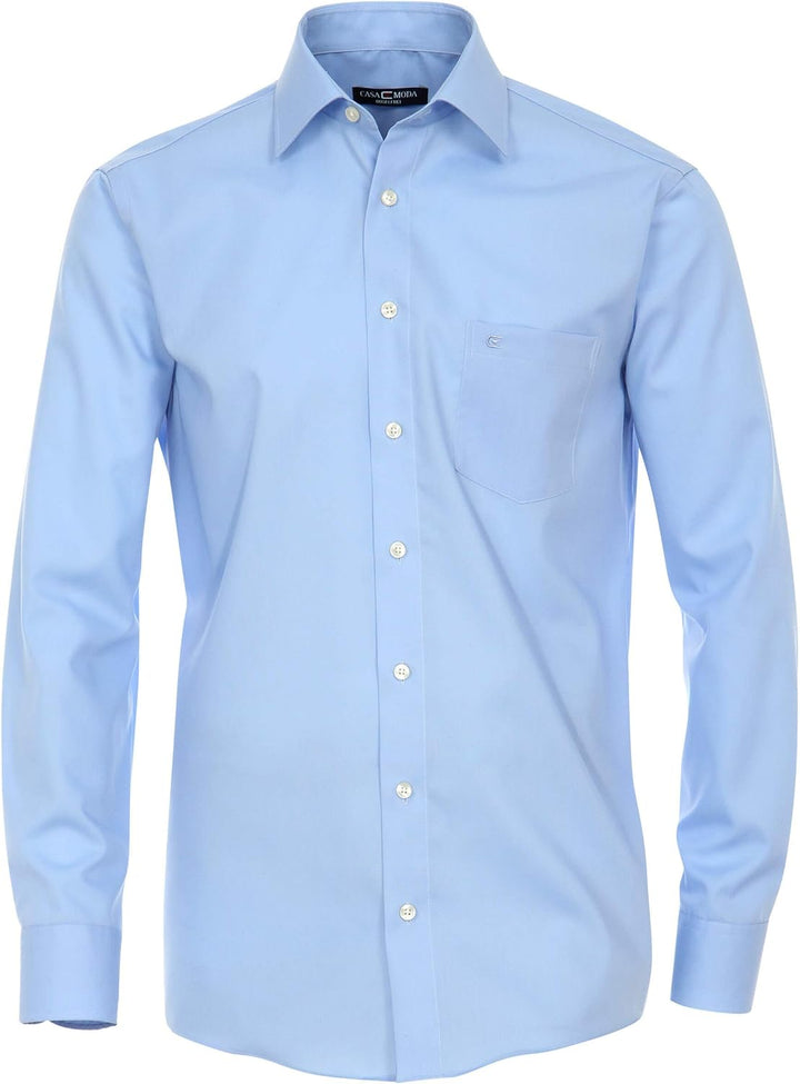 CASAMODA Herren Popeline Hemd uninah 006550 Modern Fit, Hellblau
