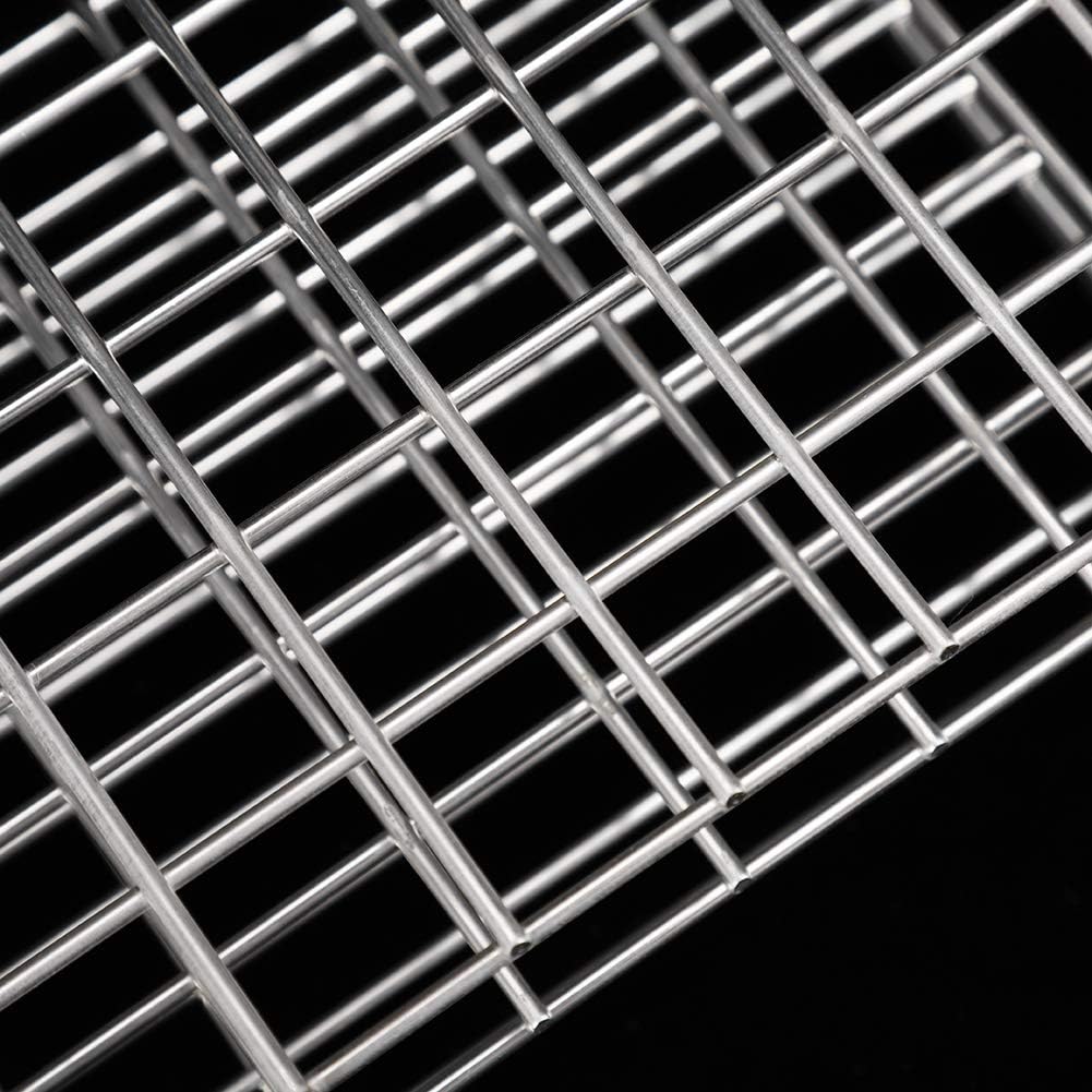 Snufeve6 Reagenzglasständer mit quadratischem Loch, Edelstahl Reagenzglasständer Reagenzglashalterun