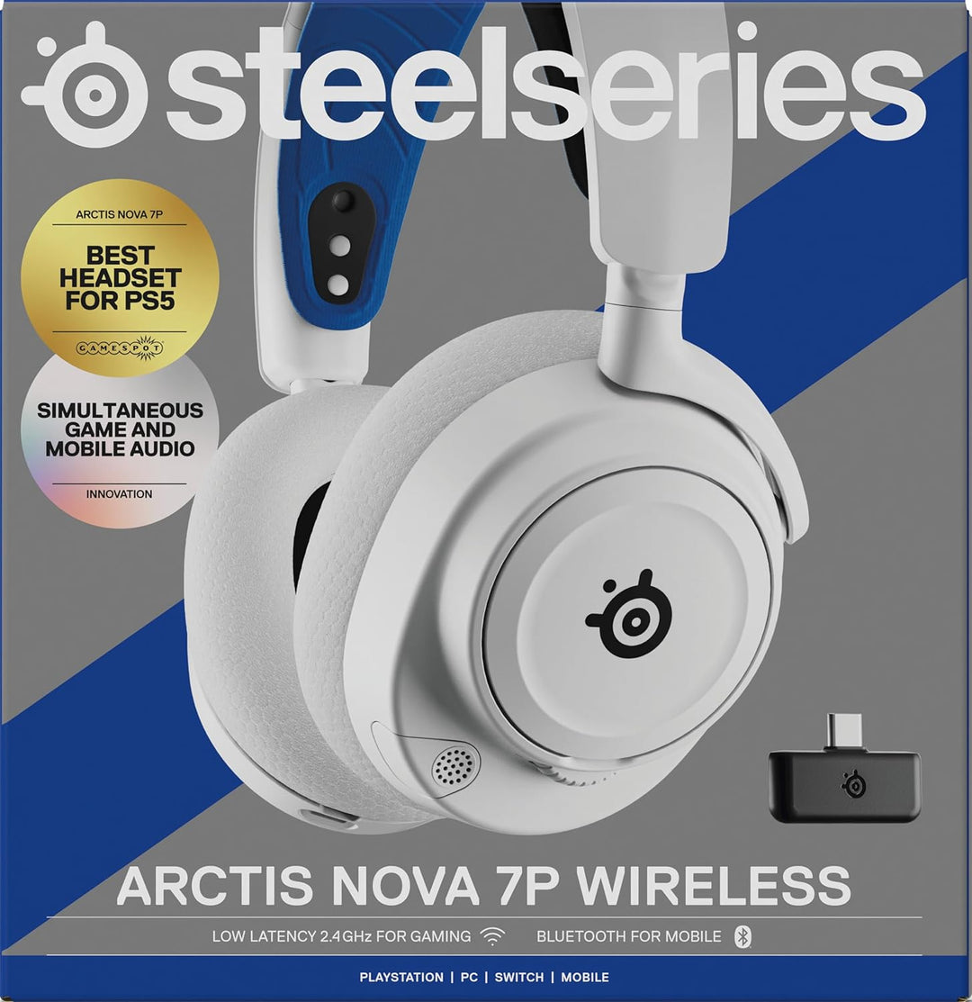 SteelSeries Arctis Nova 7P Wireless – Multi-Platform Gaming Headset – massgeschneiderte HiFi-Treiber