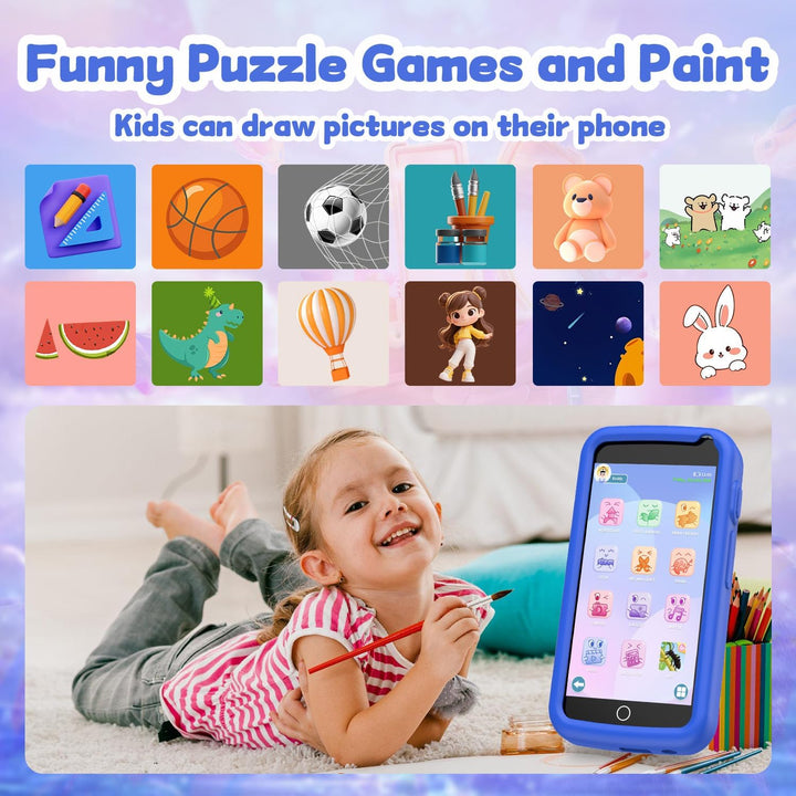 Kinder Handy Spielzeug für Jungen, 3,97" Touchscreen Dinosaurier Geschenke und Spielzeug für Jungen